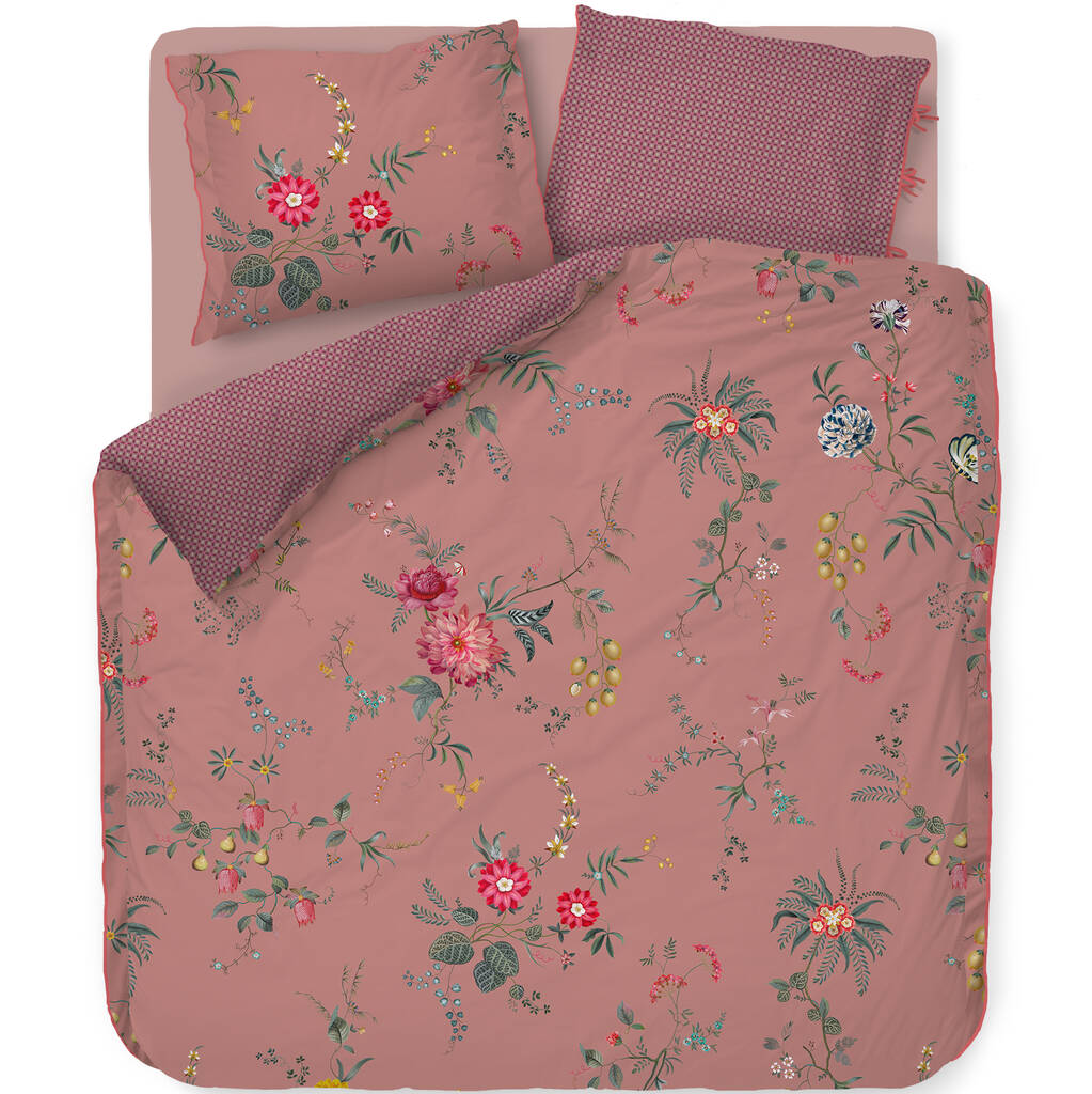 Pip Fleur Grandeur Pink Double Duvet Cover Set By Bell & Blue