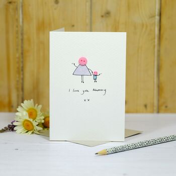 Personalised 'Button Mummy' Handmade Card, 6 of 12