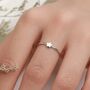 Star Skinny Ring In Sterling Silver, thumbnail 1 of 12