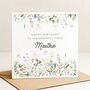 Wildflower Birthday Card Personalised For Niece, thumbnail 1 of 8