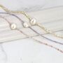 Mini Gemstone Bead Necklace With Focal Pearl, thumbnail 8 of 12