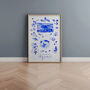 Scenes Of The Azores, Portugal Blue Tile Inspired Travel Print, thumbnail 3 of 12