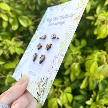 Set Of Three Inky Bird Stud Earrings, 5 of 9