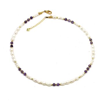 Gemstone And Pearl Beaded Necklace, 9 of 12