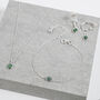 Hampton Emerald And Sterling Silver Necklace, thumbnail 3 of 6