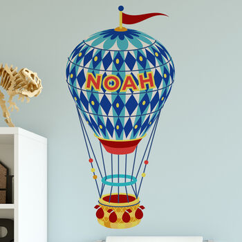 Personalised Hot Air Balloon Wall Sticker Room Decor, 2 of 3