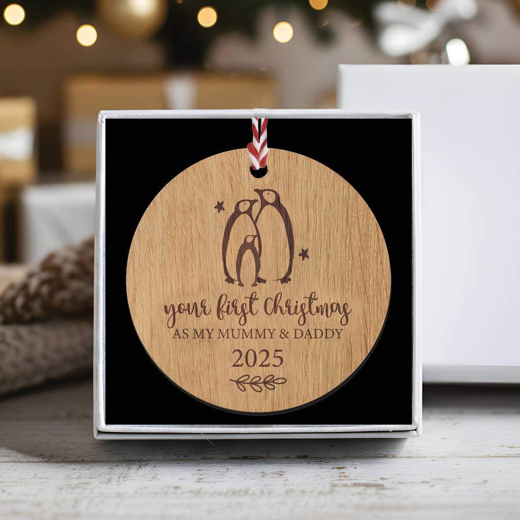 First Christmas As My Mummy And Daddy Bauble, 1 of 5