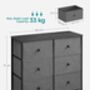 Chest Of Drawers Six Fabric Drawer Storage Dresser, thumbnail 11 of 12