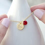 Personalised Gold Plated Birth Crystal Disc Necklace, thumbnail 5 of 12