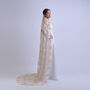 'Eirene' Floral Embroidered Wedding Veil, thumbnail 3 of 5