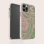 Green And Pink Marble Biodegradable Phone Case, thumbnail 4 of 8