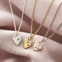 Confetti Birthstone Heart Charm Necklace, thumbnail 1 of 9
