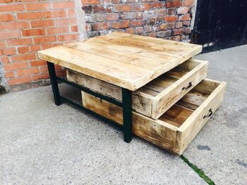 Industrial Reclaimed Coffee Table Tv Unit 279, 2 of 5
