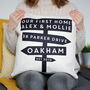 Personalised First Home Cushion Gift For Him Her House, thumbnail 2 of 5