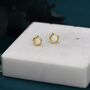 Sterilng Silver Blue Opal White Opal Stone Crystal Stud Earrings, thumbnail 6 of 10