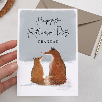 Grandad Father's Day Card Fox Illustration, 2 of 2