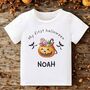 Personalised ‘My First Halloween’ Print Baby T Shirt, thumbnail 1 of 2