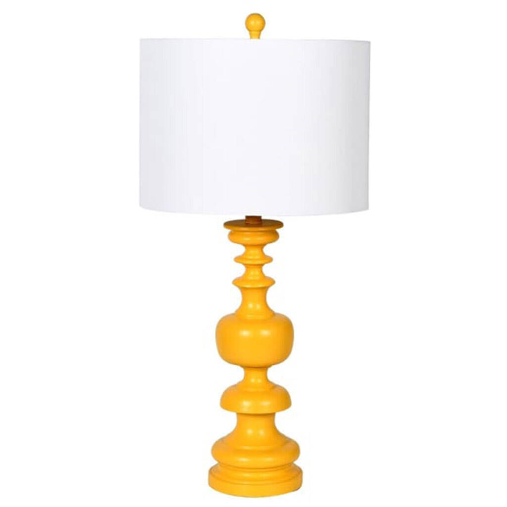 Yellow Ornate Table Lamp By The Orchard Furniture