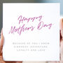 Because Of You Mother's Day Card, thumbnail 2 of 2