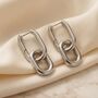Convertible Paperclip Drop Earrings In Gold Or Silver, thumbnail 5 of 7