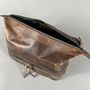 Cognac Leather Open Top Wash Bag, thumbnail 9 of 9