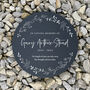 Personalised Wreath Memorial Slate Circular Grave Marker, thumbnail 3 of 8