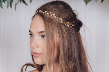 Silver, Gold Or Rose Gold Wedding Headband India, 2 of 12