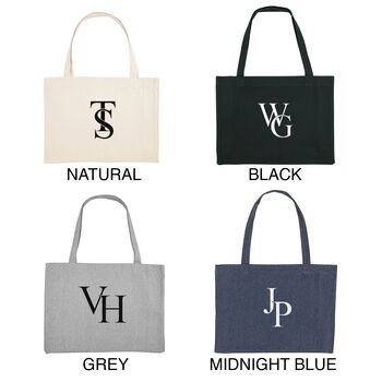 Personalised Monogram Initials Beach And Shopping Bag, 2 of 3