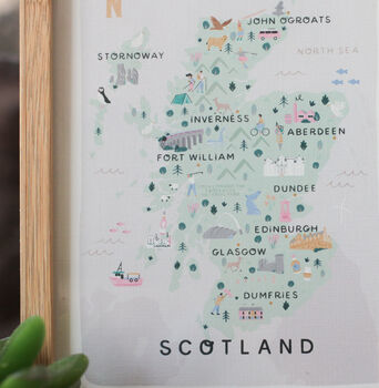 Scotland Illustrated Map, 2 of 6