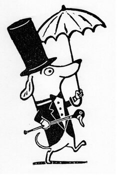 Dapper Dachshund A5 Linocut Print By Theodore Roberts, 2 of 2