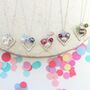 Mini Open Heart Necklace In A Variety Of Colours, thumbnail 6 of 12