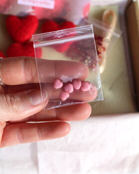 The Mini Beaded Felt Heart Kit, 7 of 12
