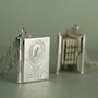Silver Flower Book Locket Necklace, thumbnail 7 of 8