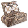 Highclere Classic Four Person Wicker Picnic Hamper, thumbnail 2 of 9