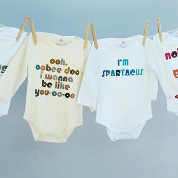 Baby's First Film Quote Babygrow, 4 of 12