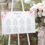 Pink And Gold Floral Acrylic Wedding Table Seating Plan, thumbnail 1 of 1