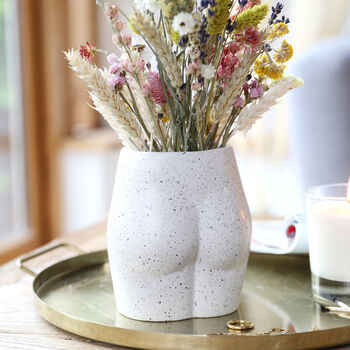Ceramic Speckled Bum Vase, H14cm, 3 of 3