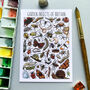 Garden Insects Of Britain Watercolour Postcard, thumbnail 1 of 12