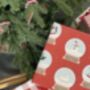 Personalised Festive Snow Globe Wrapping Paper, thumbnail 2 of 5