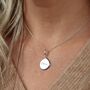 Engraved Pebble Necklace, Sterling Silver, thumbnail 1 of 7