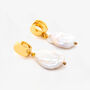 Shinju 18 K Gold Plated With Real Baroque Pearl Earrings, thumbnail 4 of 6