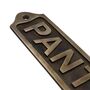 Solid Brass Pantry Plaque With Antique Finish, thumbnail 5 of 5