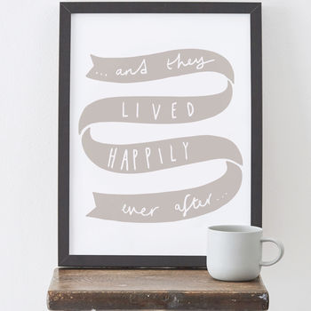 'Happily Ever After' Wedding Print, 3 of 5