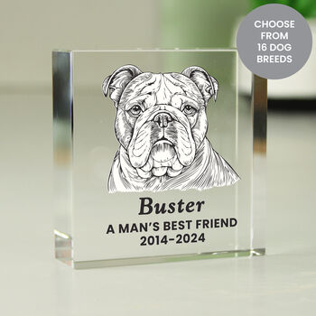 Personalised Dog Breed Small Crystal Ornament, 2 of 6