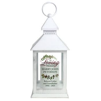 Personalised In Loving Memory White Lantern, 4 of 4