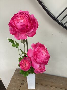 Cerise Pink Artificial Silk Ranunculus Mothers Day Gift, 2 of 6