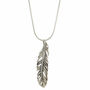 Freedom Feather Silver Pendant Necklace, thumbnail 3 of 10