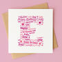 Pink Star Personalised Birthday Card For Her – Any Letter, thumbnail 1 of 6