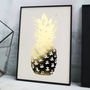 Metallic Pineapple Botanic Print, thumbnail 1 of 6