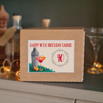 Personalised 40th Birthday Gift Balloon Cocktail Glass, 8 of 9